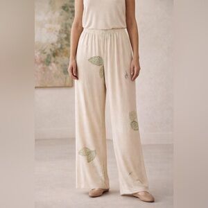 JG's Mad Lab Staley Gretzinger Womens Pant Sz Small Art To Wear Floral Wide Leg